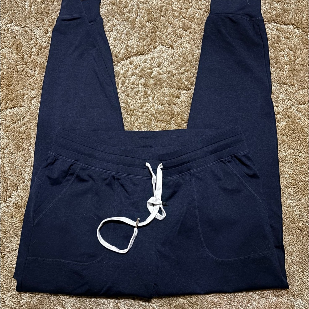 ZYIA Navy Joggers with White Drawstring